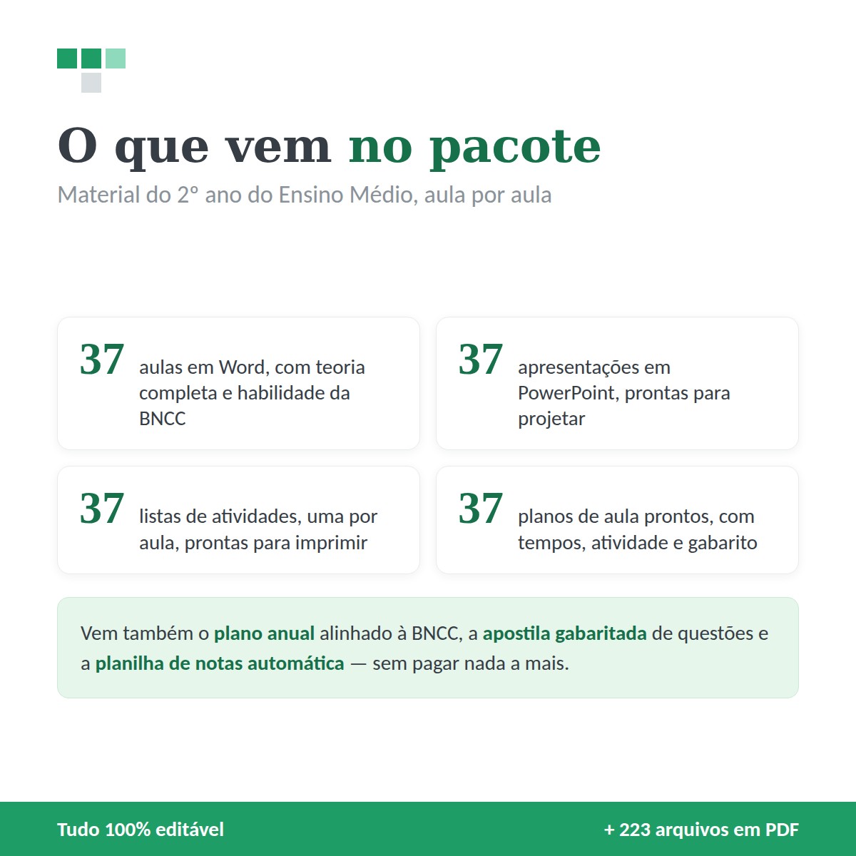 São 148 arquivos editáveis, mais 223 em PDF.